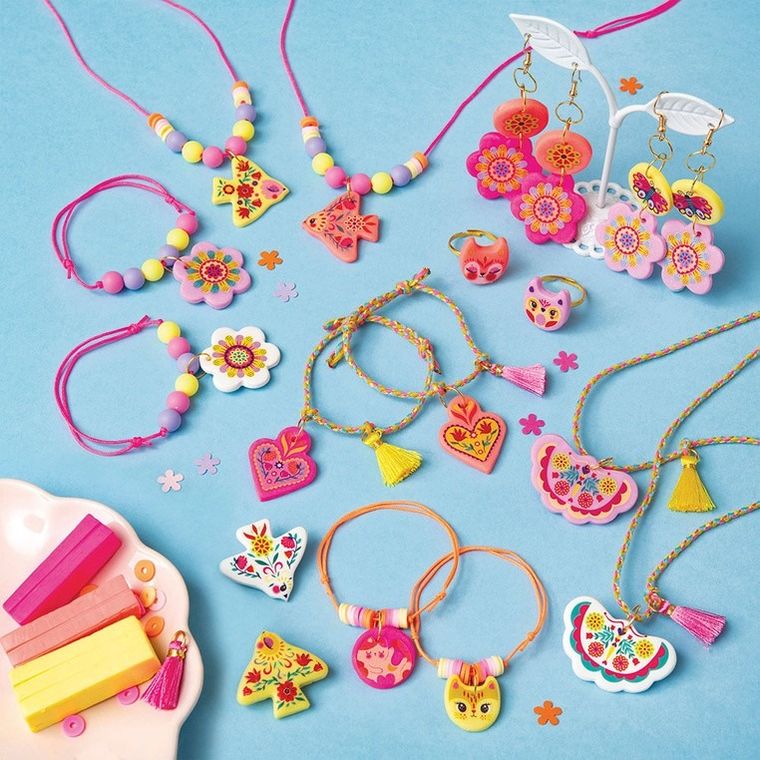 Janod, Klejnoty przyjaźni, zestaw kreatywny do tworzenia biżuterii dla przyjaciółek