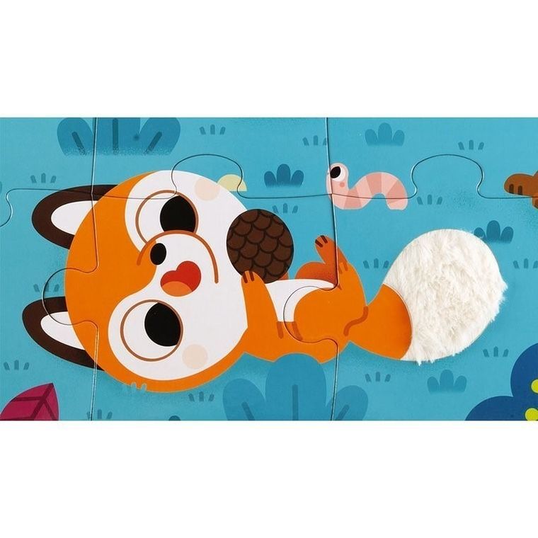 Janod, Leśne zwierzęta, puzzle sensoryczne, 20 elementów