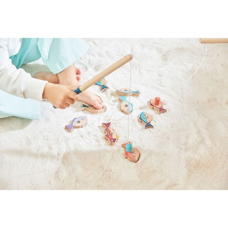 Janod, łowienie rybek, drewniana gra zręcznościowa