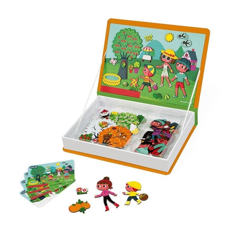 Janod, Magneti’book, 4 pory roku, magnetyczna układanka