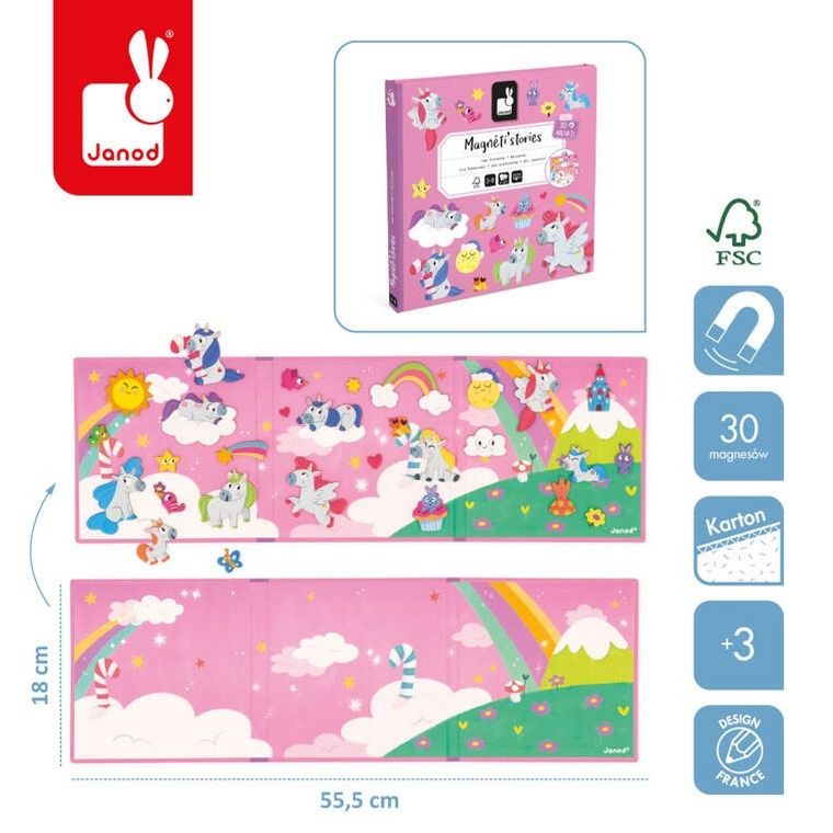 Janod, Magneti’stories, Jednorożce, magnetyczna układanka