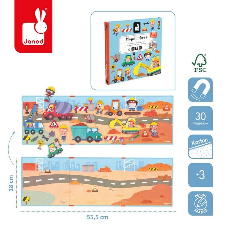 Janod, Magneti’stories, Plac budowy, magnetyczna układanka