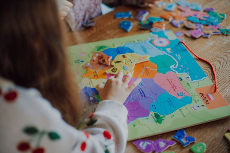 Janod, Mapa Polski, puzzle magnetyczne, 69 magnesów