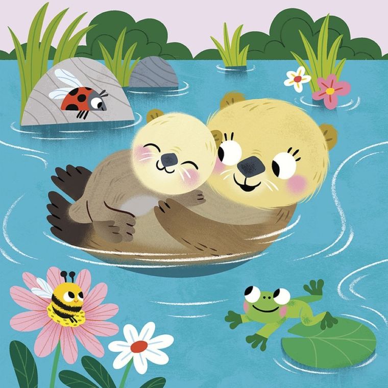 Janod, My arts & crafts, zestaw kreatywny, kolorowanka wodna, urocze zwierzątka