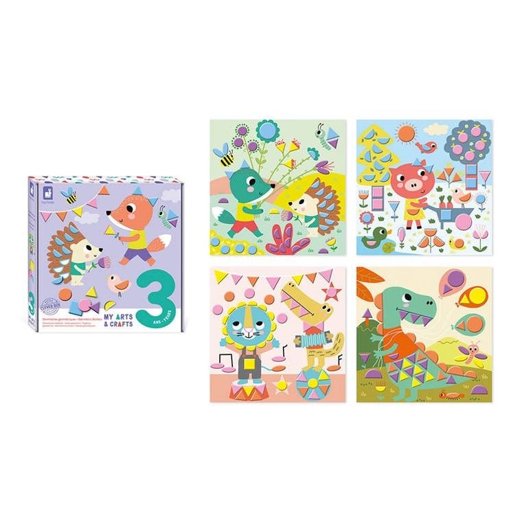 Janod, Naklejki geometryczne, zestaw kreatywny