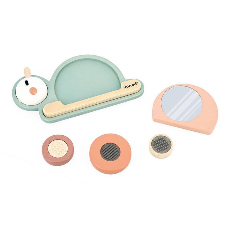 Janod, Ślimak, drewniana układanka sensoryczna