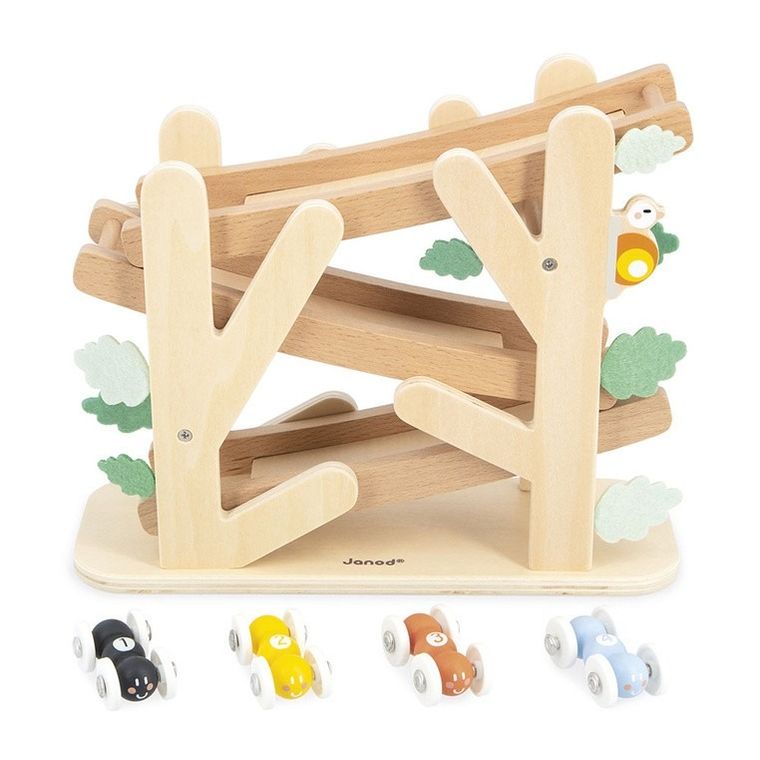 Janod, Sweet Cocoon, drewniany kulodrom, rampa wyścigowa dla mrówek