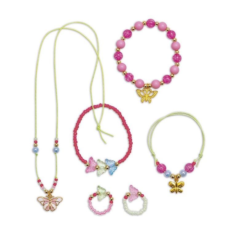 Janod, Wróżki Magic Fairies, zestaw do tworzenia biżuterii z motylami