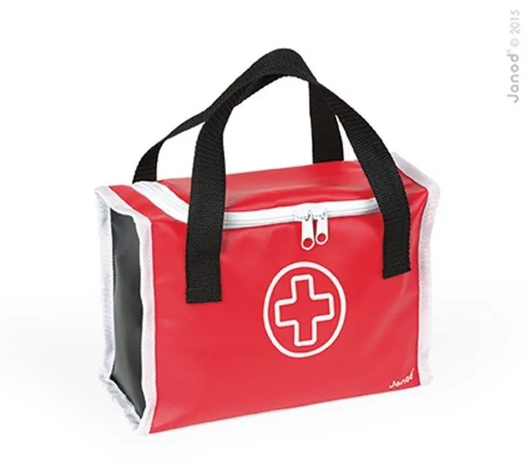 Janod, zestaw lekarza z akcesoriami, 10 elementów