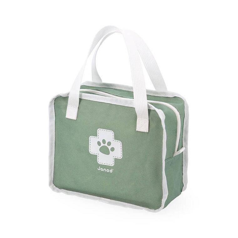 Janod, zestaw weterynarza z akcesoriami, 10 elementów