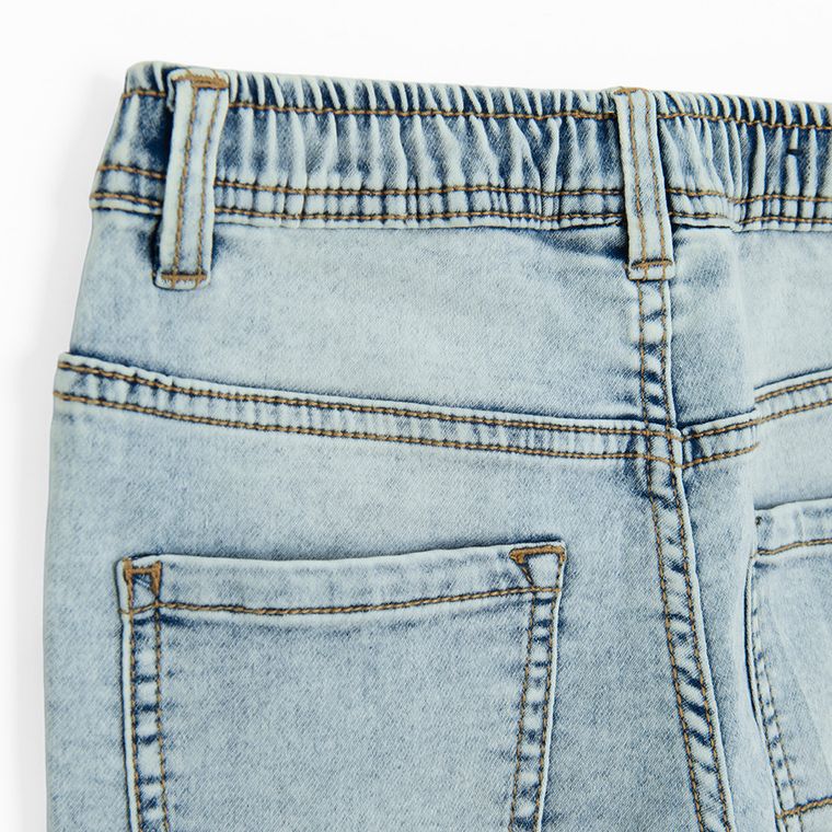 Jasne spodnie jeansowe o kroju slim z regulacją Cool Club