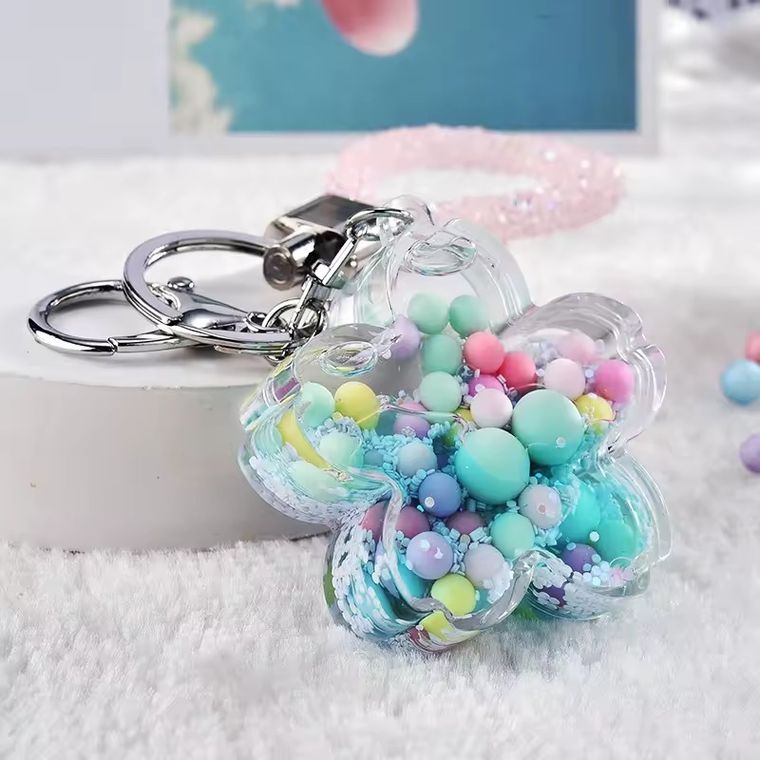 Jawi, brelok, brokatowy kwiatek, 1 szt.