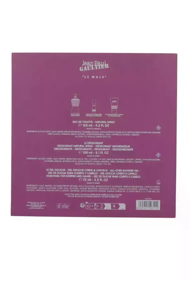 Jean Paul Gaultier, Le Male, zestaw: woda toaletowa, 125 ml + żel pod prysznic, 75 ml + dezodorant, 150 ml