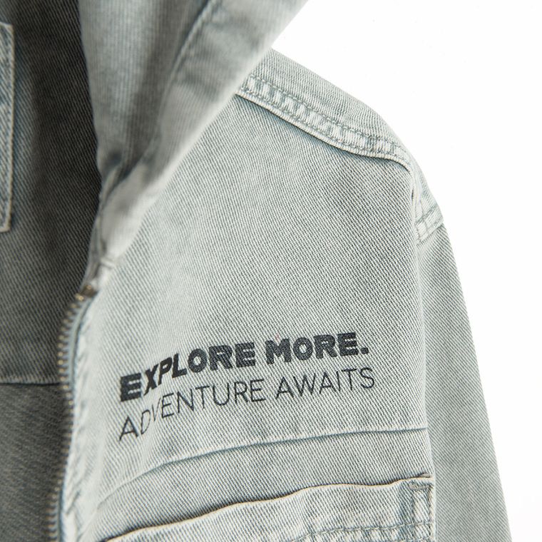 Jeansowa kurtka z kapturem Cool Club