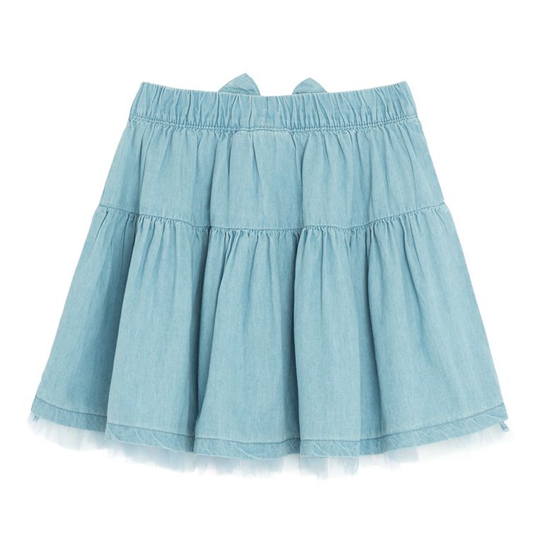 Jeansowa spódnica z falbankami Cool Club