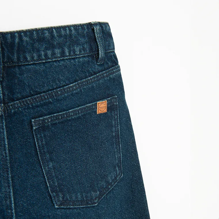 Jeansowe spodnie wide leg z regulacją Cool Club