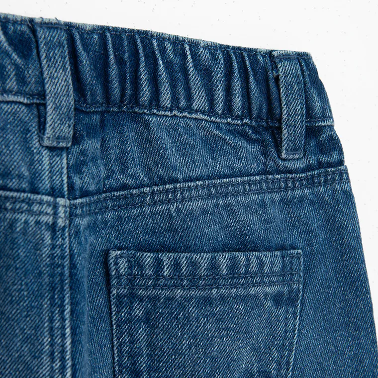 Jeansowe spodnie wide z motylkami Cool Club