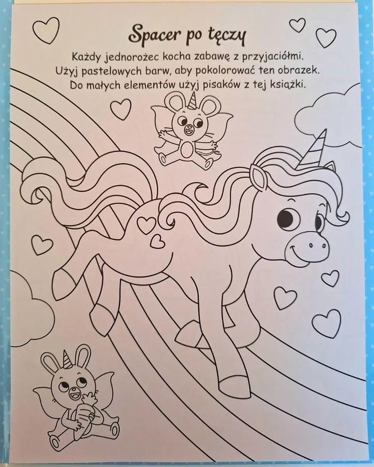 Jednorożce. Kolorowanka. Koloromania