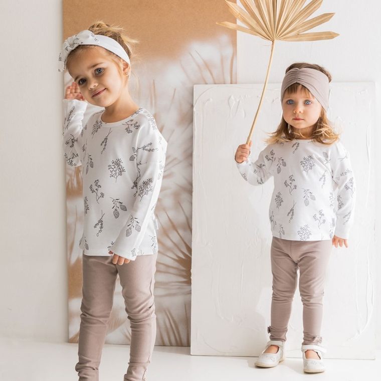 Jegginsy dziewczęce, beżowe, Nicol