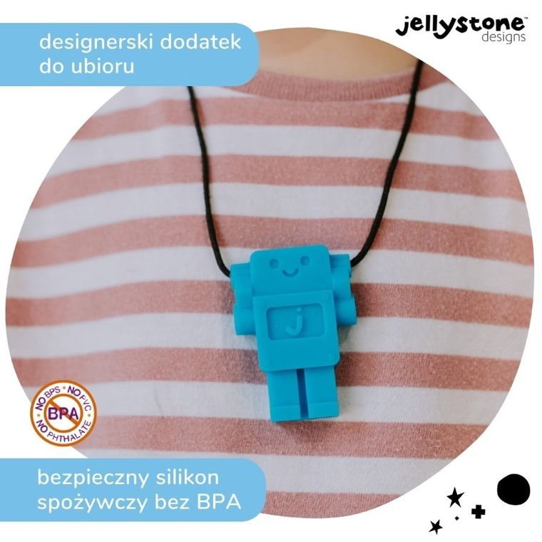 Jellystone Designs, Robot, wisiorek antystresowy, niebieski