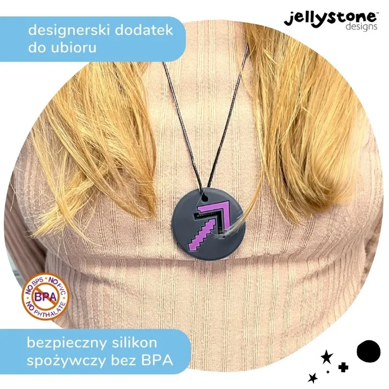 Jellystone Designs, Strzałka, wisiorek antystresowy, szary