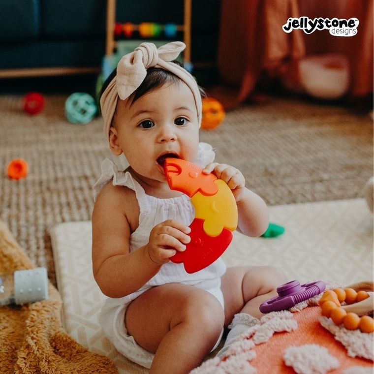 Jellystone, gryzak silikonowy, kolorowe kółko