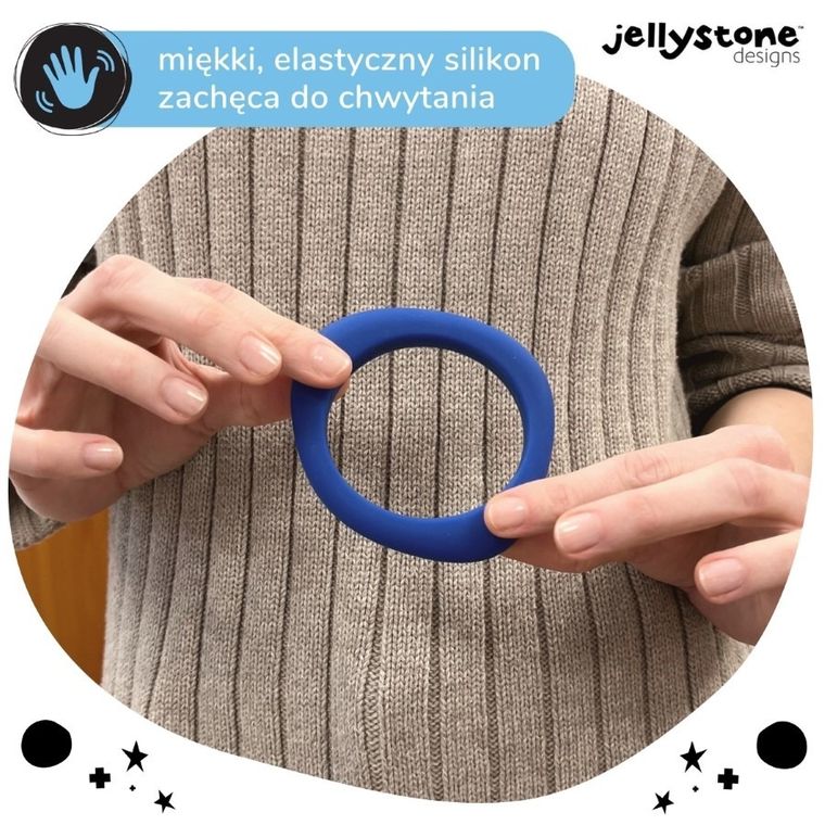 Jellystone, Organic Bangle, bransoletka silikonowa, granatowa