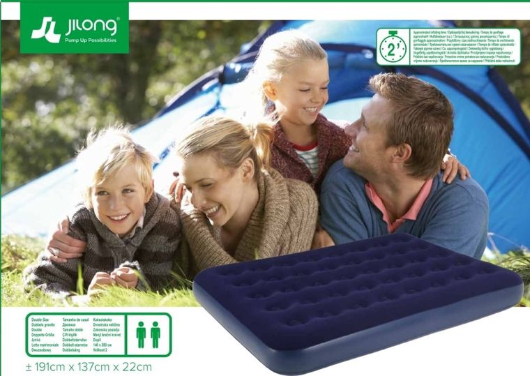 Jilong, materac flokowany, 2-osobowy, 191-137-22 cm