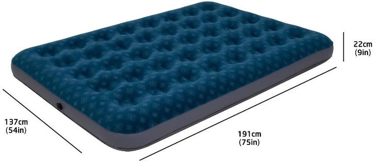 Jilong, materac flokowany 2-osobowy z nadrukiem 3D, 191-137-22 cm