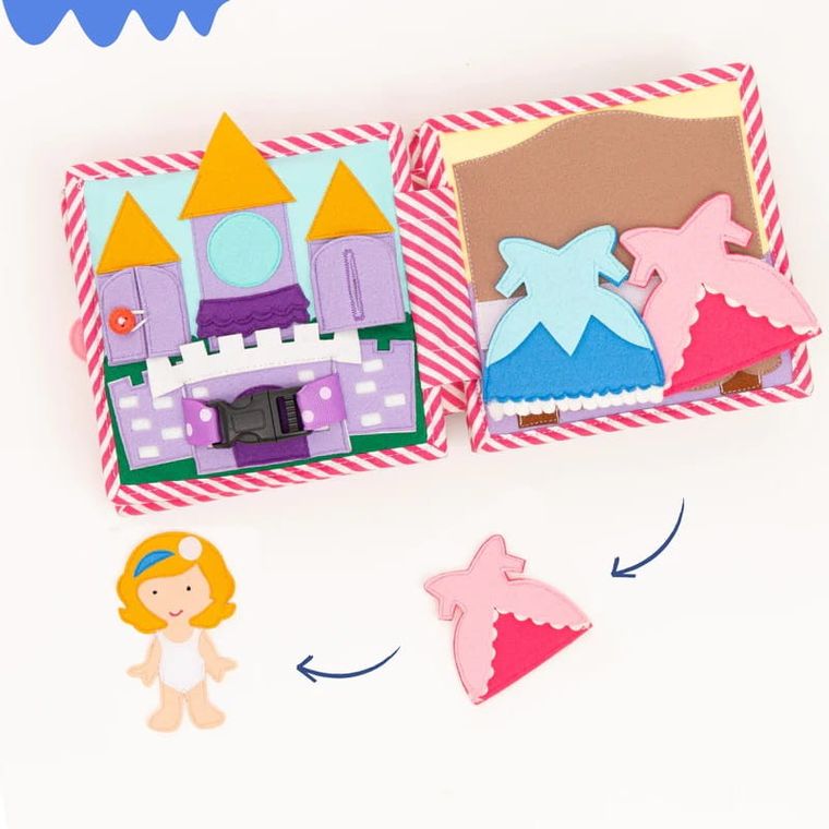 Jolly Designs. Mała Księżniczka. Książeczka sensoryczno-manipulacyjna