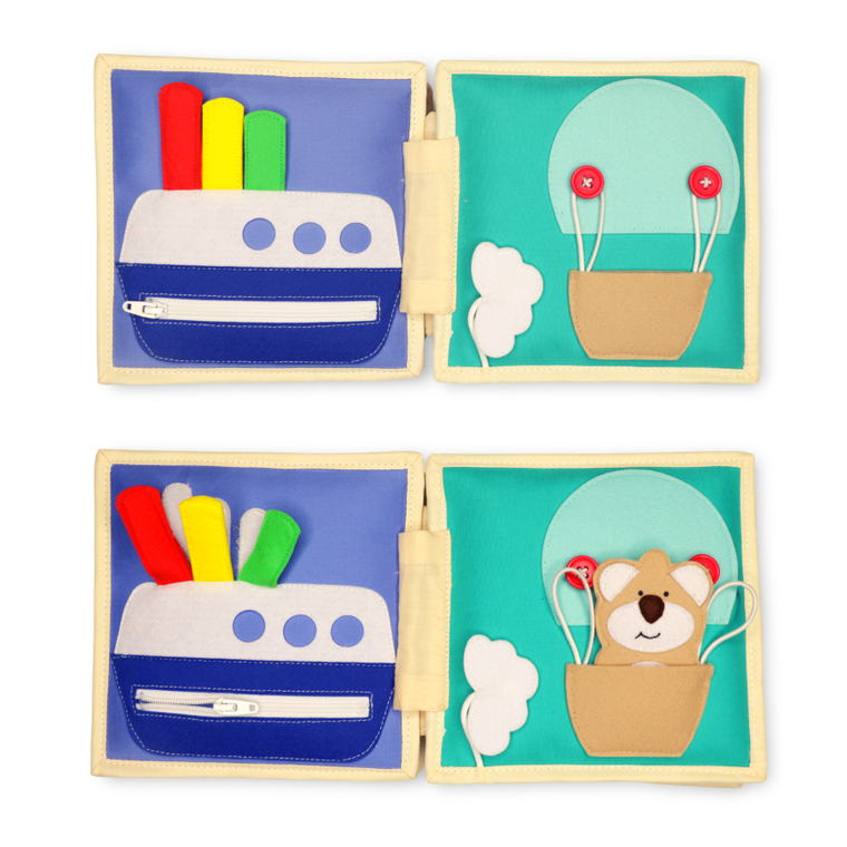 Jolly Designs. Rakieta. Książeczka sensoryczno-manipulacyjna