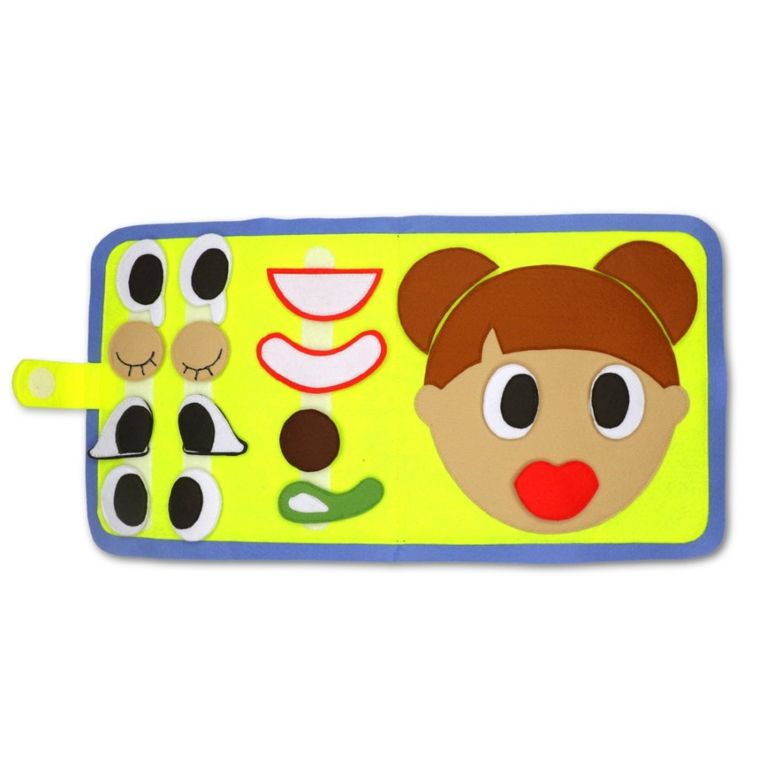 Jolly Designs. Uczucia. Książeczka sensoryczna