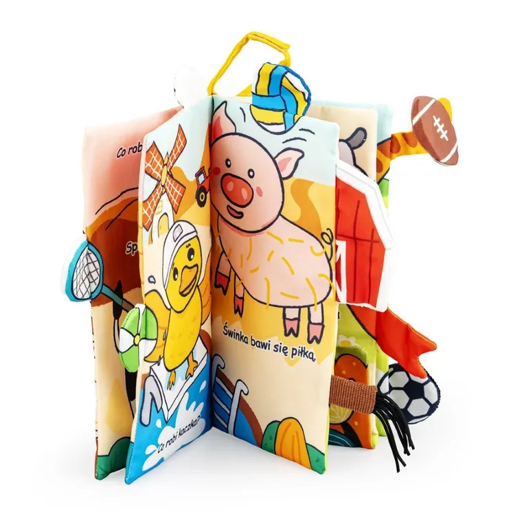 JollyBaby, Zabawa na farmie, miękka książeczka