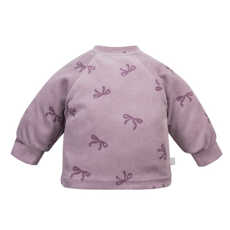 Kaftanik dziewczęcy, welurowy, fioletowy, Eevi