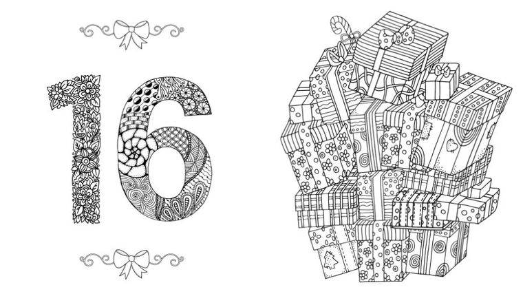 Kalendarz adwentowy do kolorowania