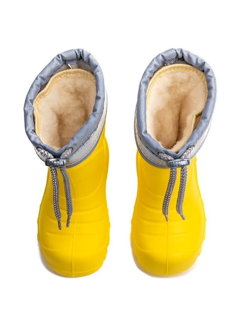 Kalosze dziecięce, ocieplane, żółte, Demar