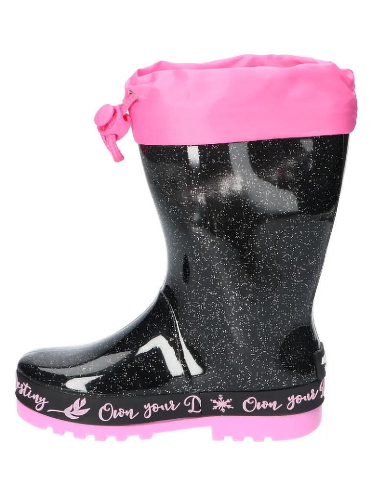 Kalosze dziewczęce, czarne, American Club