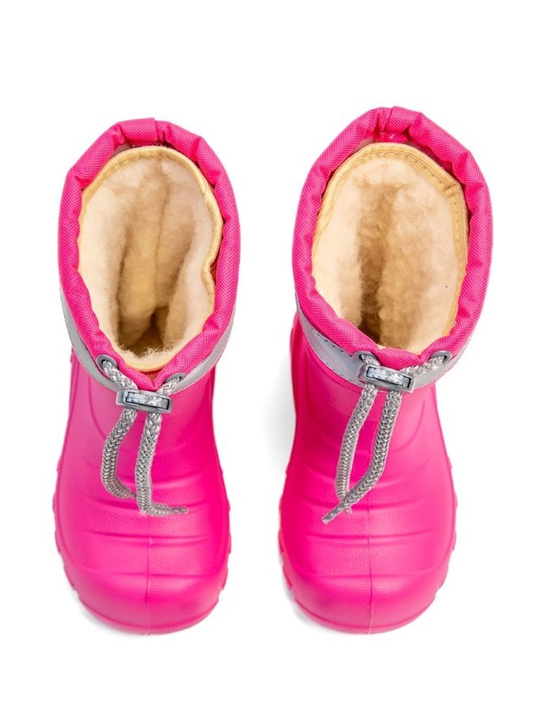 Kalosze dziewczęce, ocieplane, różowe, Demar