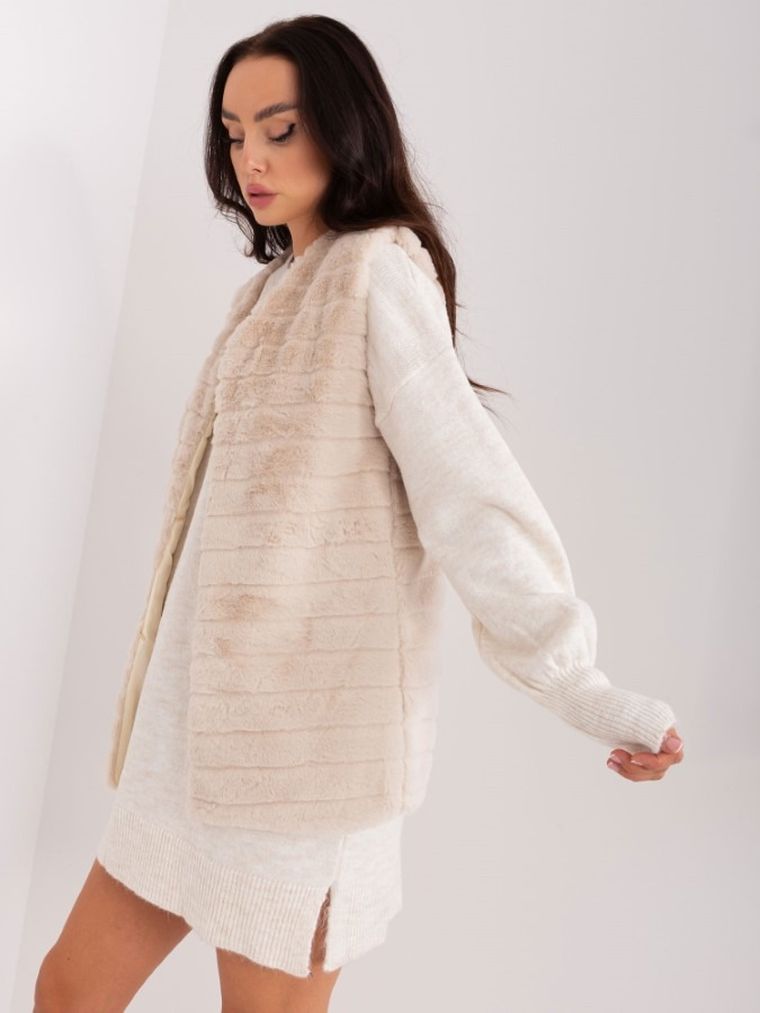 Kamizelka damska, ecru, Och Bella