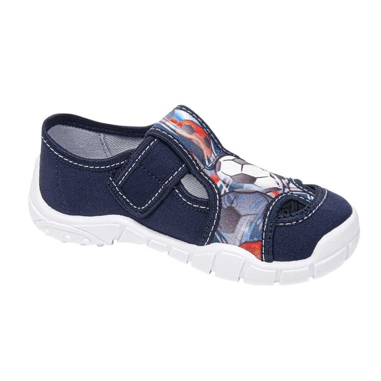 Kapcie chłopięce, granatowe, Adaś, Vi-Gga-Mi