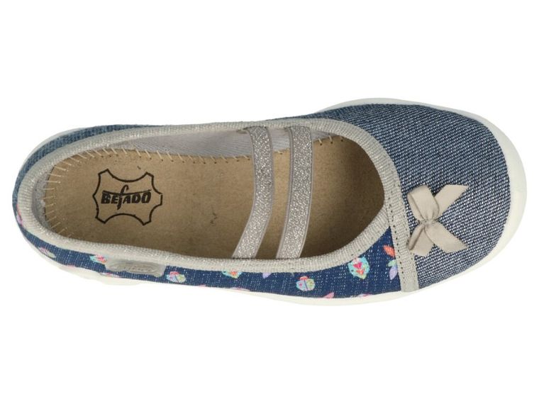 Kapcie dziewczęce, baleriny, granatowe, Befado