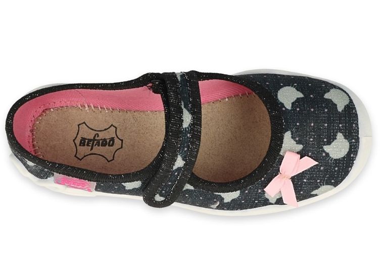 Kapcie dziewczęce, czarne, Befado
