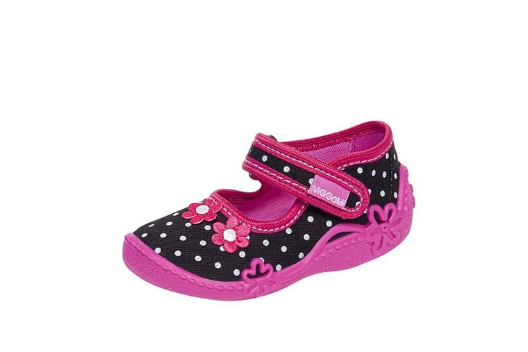 Kapcie dziewczęce, czarne, Maja, Vi-GGa-Mi