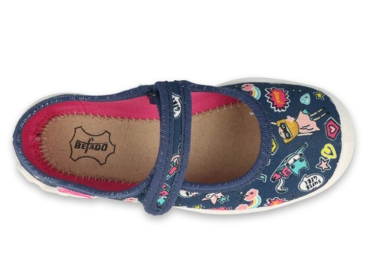 Kapcie dziewczęce, granatowe, Befado