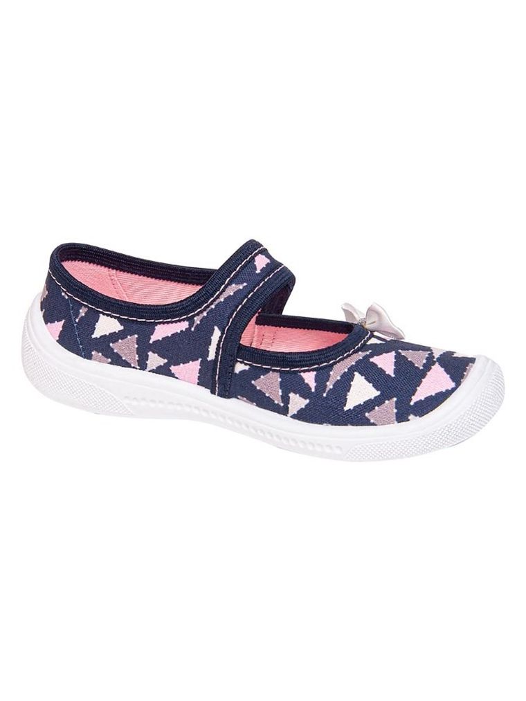 Kapcie dziewczęce, granatowe, Edyta, Vi-GGa-Mi