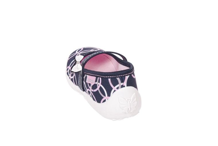 Kapcie dziewczęce, granatowe, Sylwia, Vi-GGa-Mi