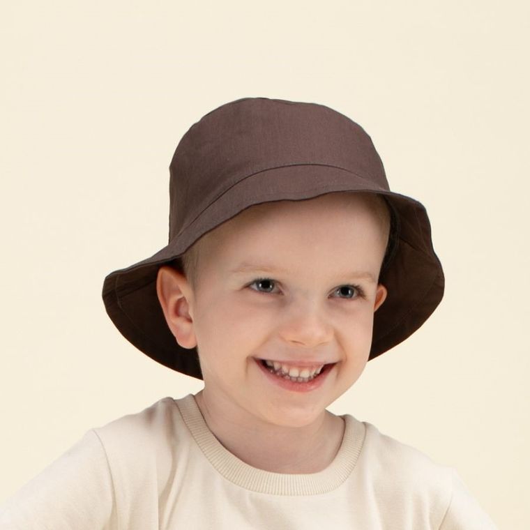 Kapelusz chłopięcy, brązowy, Pinokio