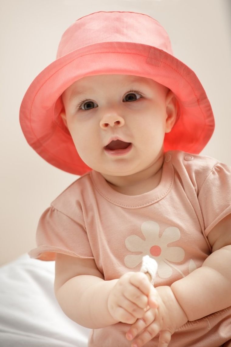 Kapelusz dziewczęcy, czerwony, Summer Garden, Pinokio