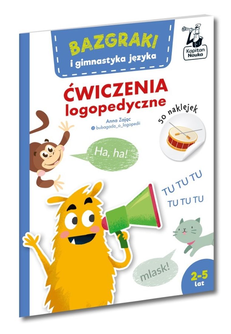 Kapitan Nauka. Bazgraki i gimnastyka języka. Ćwiczenia logopedyczne