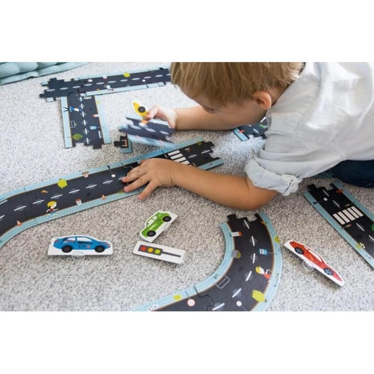 Kapitan Nauka. duże puzzle z grą Droga